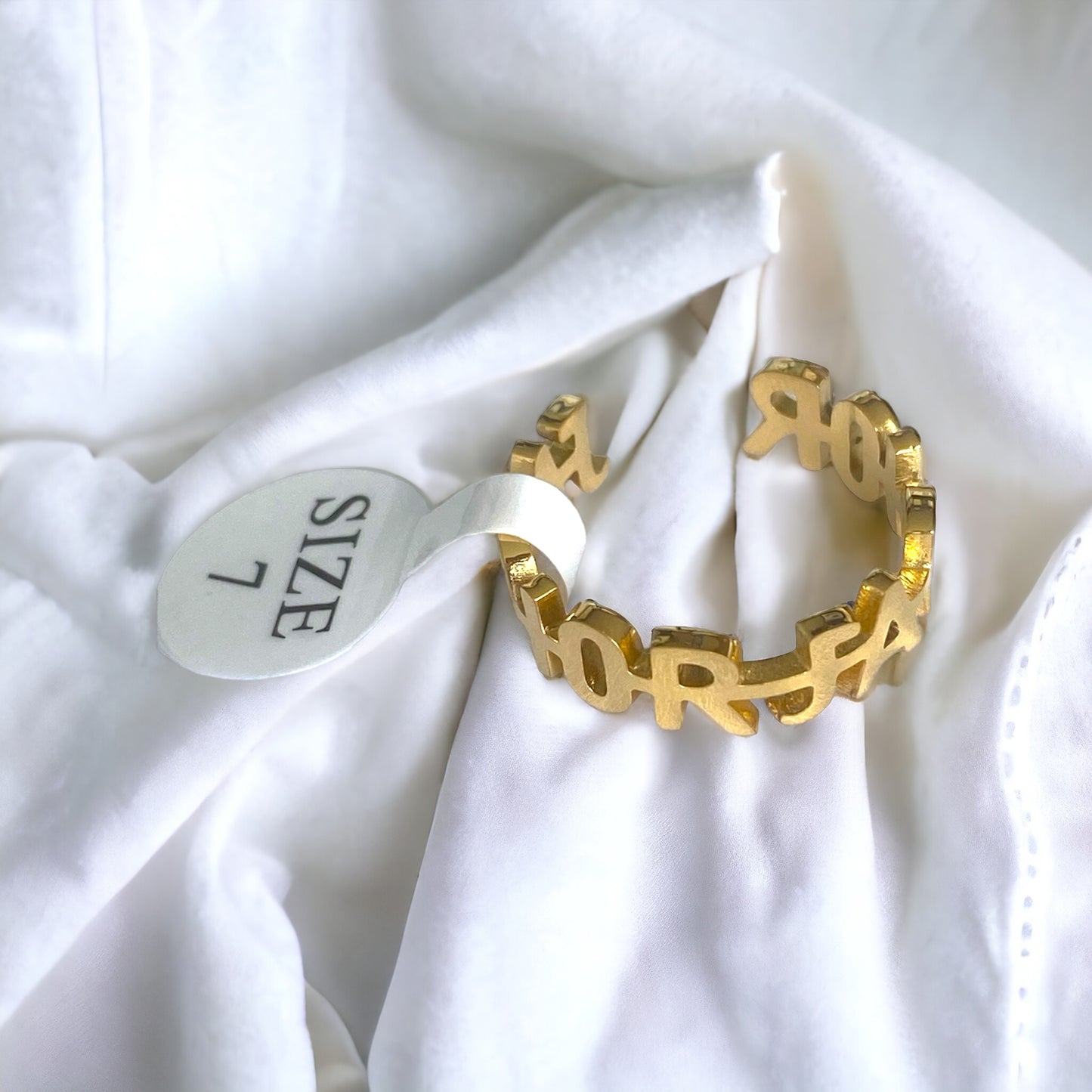 Bague D en acier inoxydable