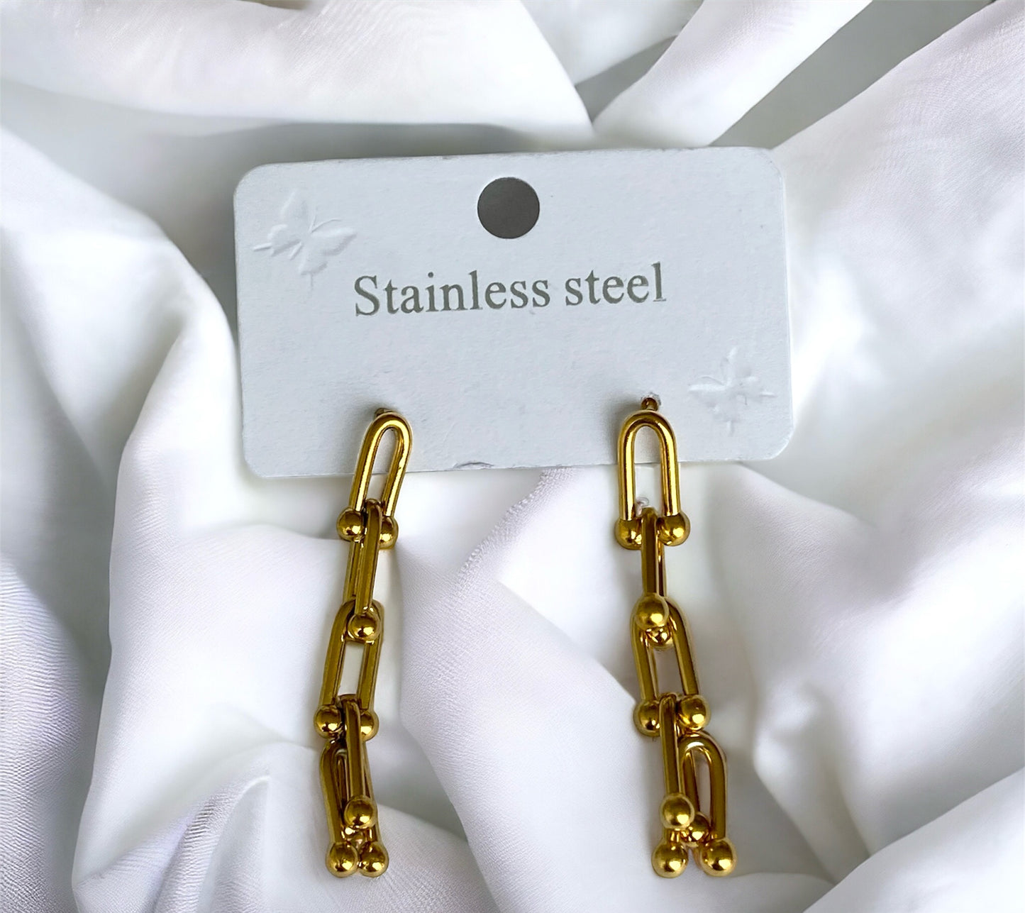 Boucles d’oreilles T en acier inoxydable